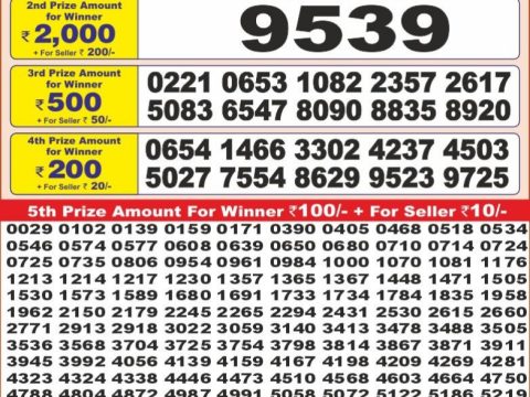 Today Lottery Sambad