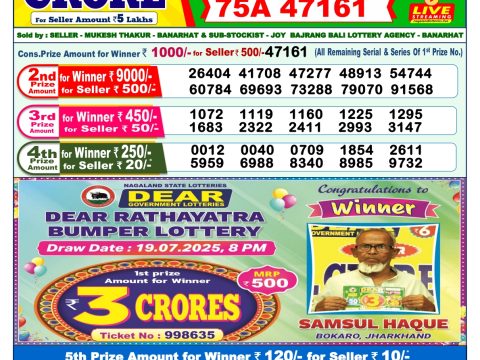 Today Lottery Sambad