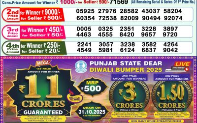 Nagaland State Lottery Dear Daily 1pm Result  17.10.2025