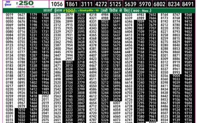 Goa State Lottery Rajshree 50 7.30pm 17.10.2025