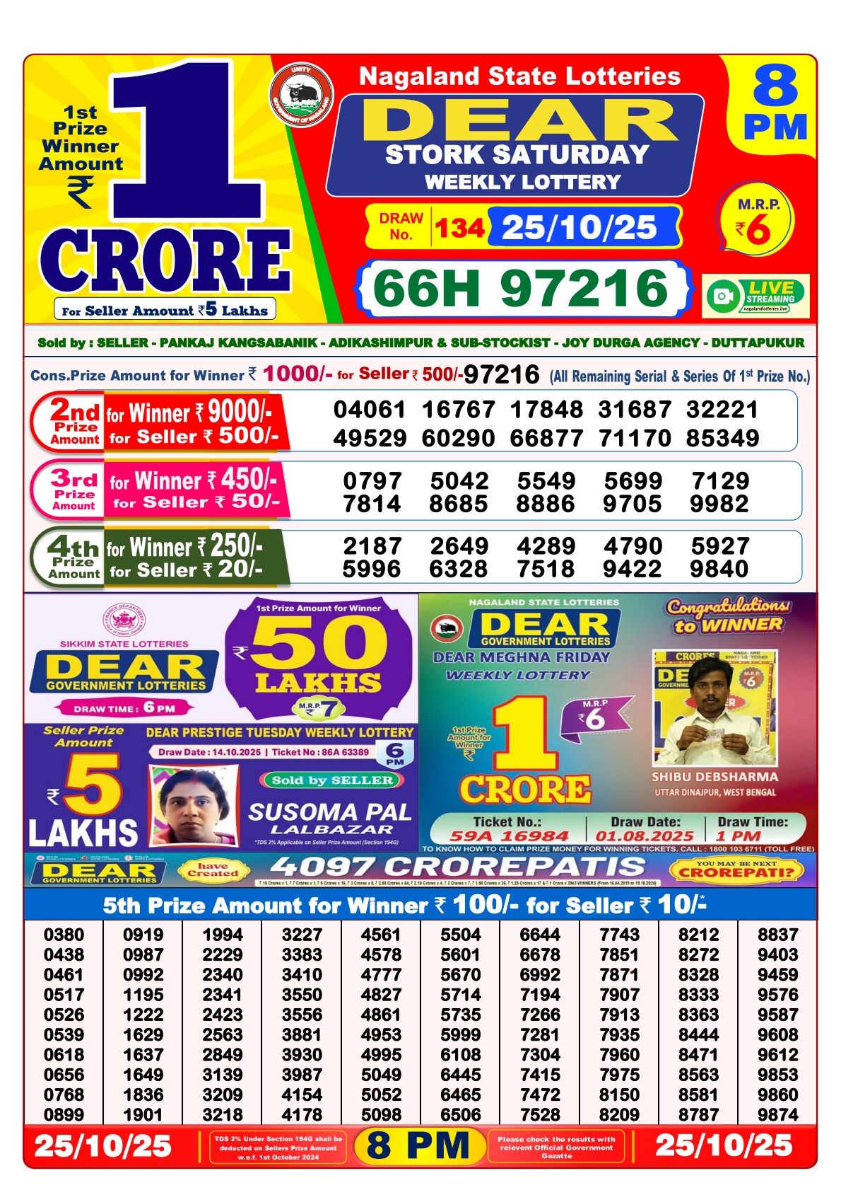 Today Lottery Sambad