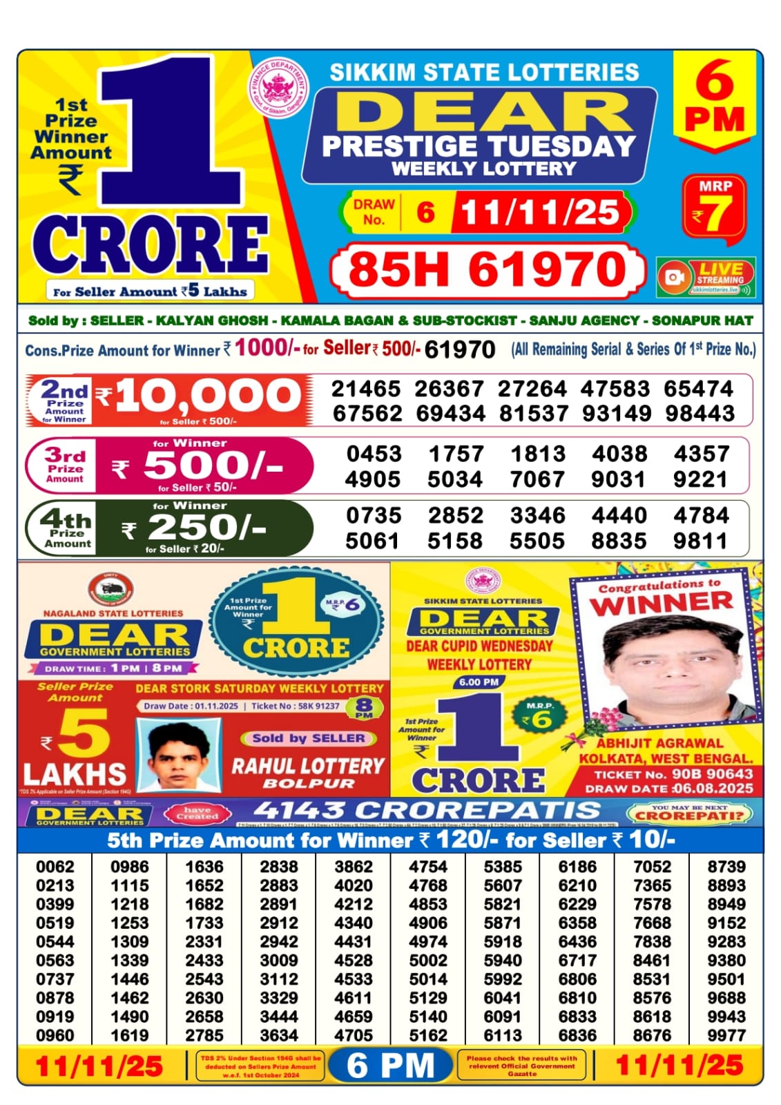 Today Lottery Sambad