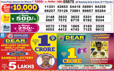 Nagaland State Lottery Dear Daily 8pm Result 07.12.2025