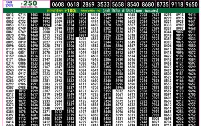 Goa State Lottery Rajshree 50 7.30pm 07.12.2025