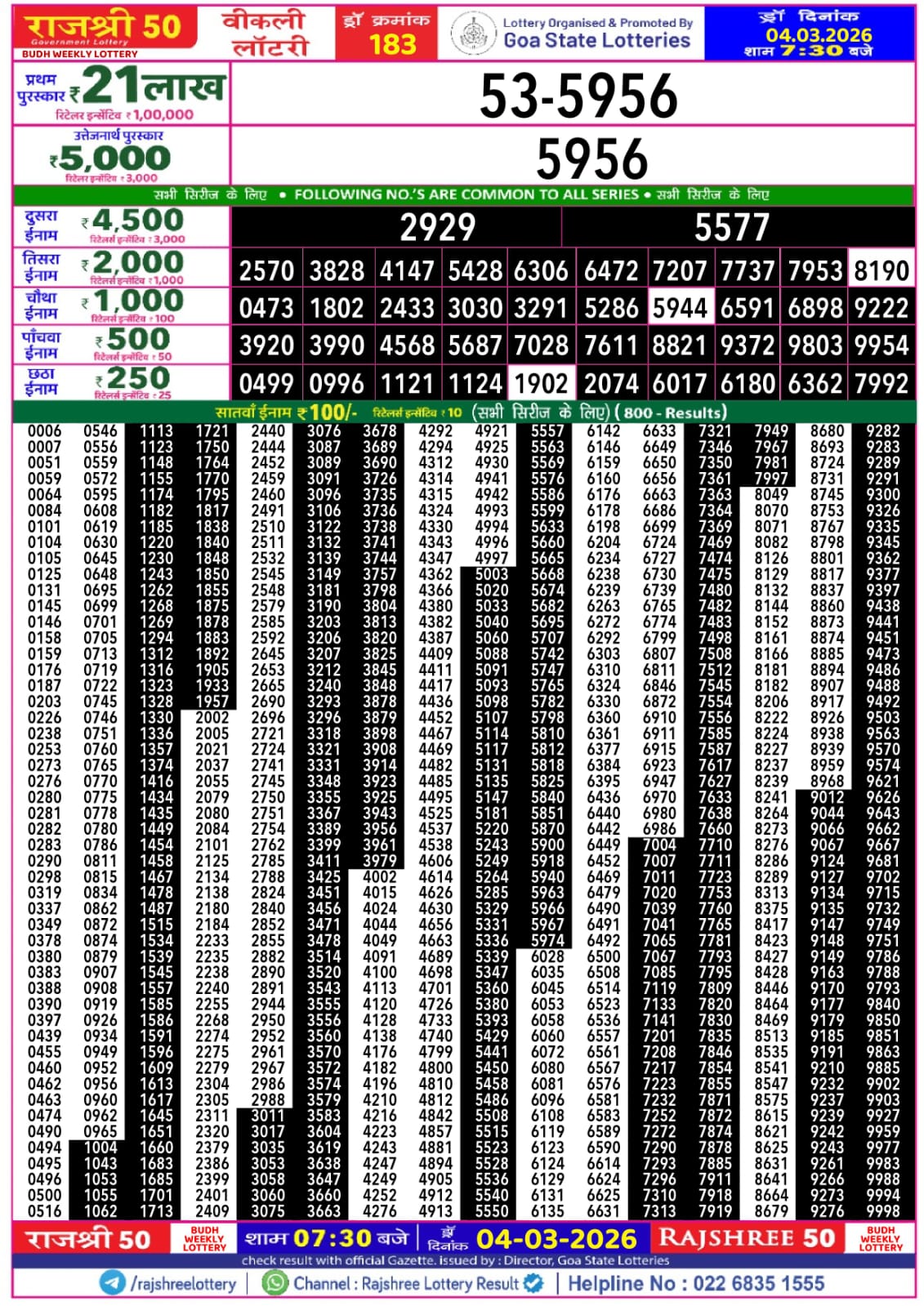 Today Lottery Sambad