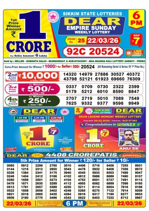 Today Lottery Sambad