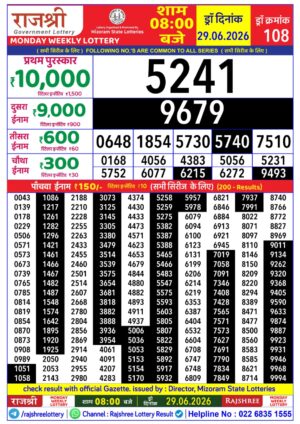 Today Lottery Sambad