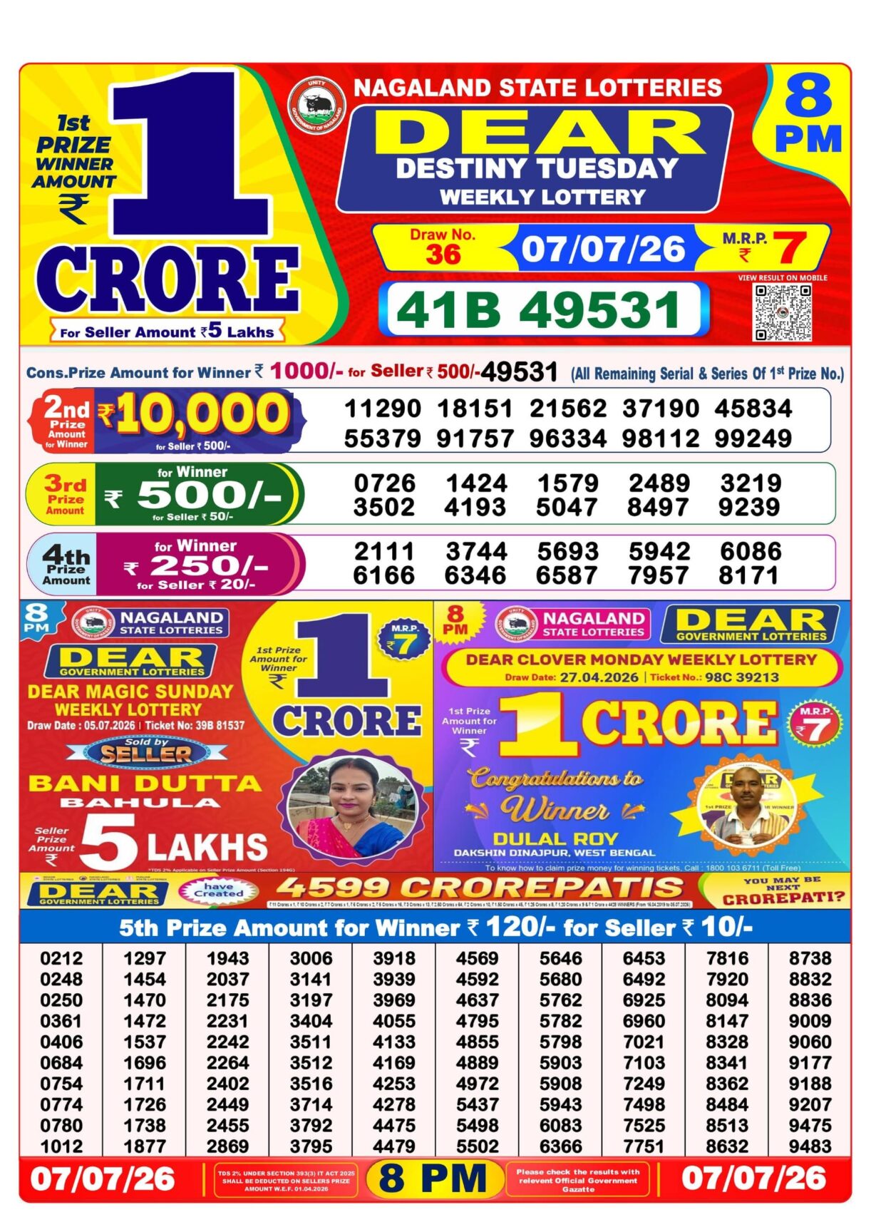 Today Lottery Sambad