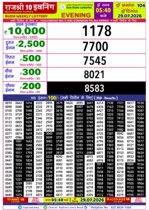 Today Lottery Sambad